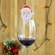 thumbnail image 4 of Decoraciones navideñas, adornos navideños, regalos navideños, tarjeta de decoración de copa de vino tinto de Navidad, gorro de Papá Noel, tarjeta de fiesta, decoración de copa de vino, centro comercia, 4 of 5