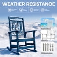 thumbnail image 5 of Cobiod Oversized Rocking Chair Outdoor, HDPE Rocking Chair, Patio Rocking Chairs for Porch & Fire Pit, All-Weather Outdoor Rocking Chair, 5 of 7
