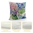 thumbnail image 4 of Awypu Spring Floral Pillow Covers  Pink Purple Hydrangea Flowers Butterfly Decorative Throw Pillow Covers Outdoor Summer Decorations Farmhouse Decor for Sofa Couch Bedroom, 4 of 5
