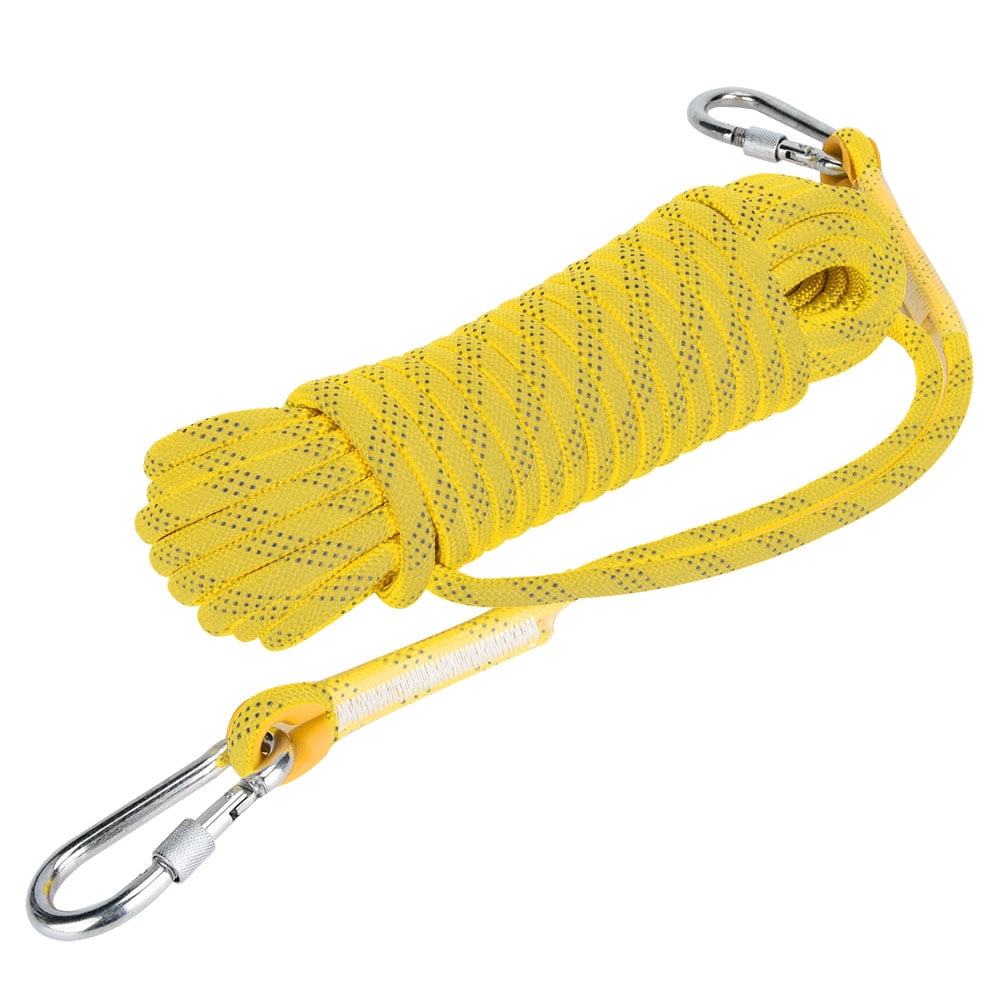 2 Cordes D'escalade Outdoor De 10 Mètres Avec 4 Mousquetons - Pour Rando, Camping, Hamac Et Sécurité