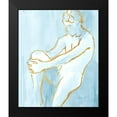 thumbnail image 2 of Loreth, Lanie 20x23 Black Modern Framed Museum Art Print Titled - Seated Male Figure on Blue, 2 of 5