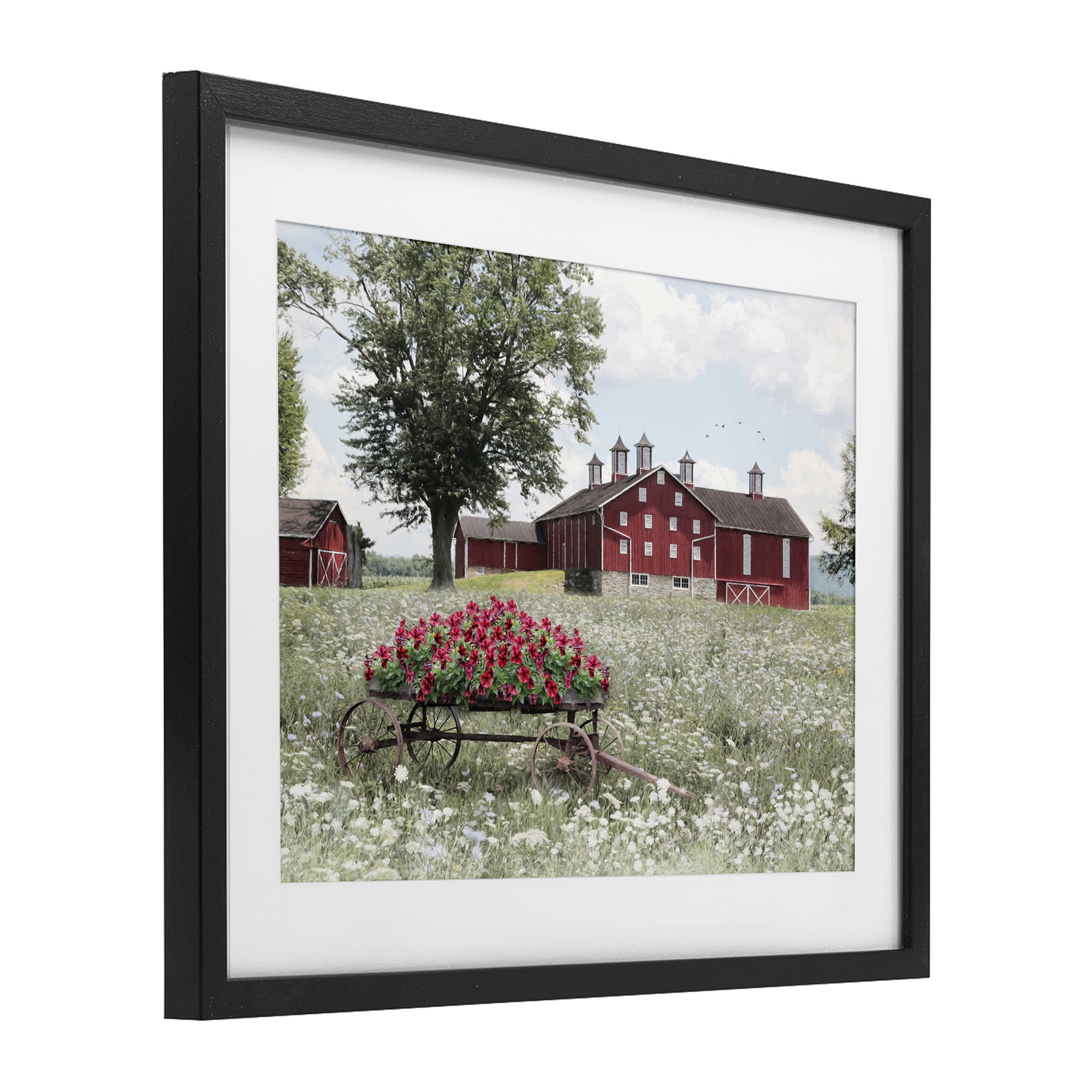 Stupell Industries Old Milton Farm Black Framed Print Under Glass, design by Lori Deiter