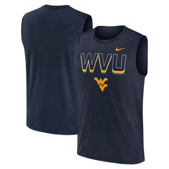 Men's Nike Navy West Virginia Mountaineers Primetime Tricode Legend Dri-FIT Tank Top