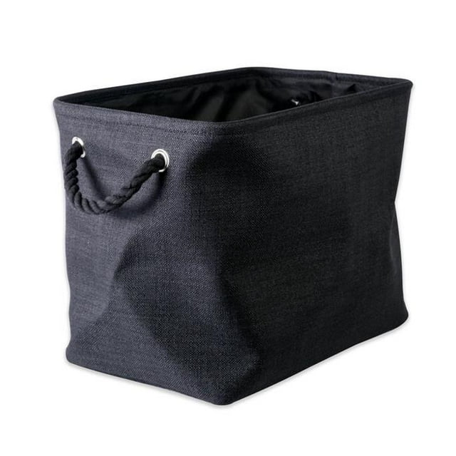 Design Imports CAMZ37095 Bac de Rangement Rectangulaire en Polyester 16 x 10 x 12 Po, Noir - Moyen