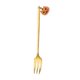 thumbnail image 2 of Cubiertos individuales, vajilla de acero inoxidable, utensilios de cocina, decoración, vajilla de Halloween, vajilla para fiestas de té, restaurantes, Cabeza de gato con tenedor dorado, 2 of 6
