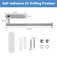 thumbnail image 4 of Paper Towel Holder – Self-Adhesive or Drill-Mounted, Wall Mounted or Under Cabinet, Perfect for Kitchen Organization and Storage, Silver, 4 of 7