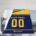 thumbnail image 5 of Custom Baseball City Plush Throw Blanket Personalized Any Name and Number for Men Women Youth Gift, 5 of 6