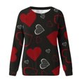 thumbnail image 2 of VKEKIEO Valentines Day Gifts Valentine's Day Women's Casual Printed Thin Sweater Long Sleeve Round Neck Shirt/shirt, 2 of 5