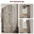 thumbnail image 7 of Ataucjin 72" Tall Arched Kitchen Pantry Cabinet, Farmhouse Wood Pantry Storage Cabinet with 2 Large Drawers, Wood Door, Freestanding Versatile Pantry Cabinets for Dining, Living Room, 7 of 7