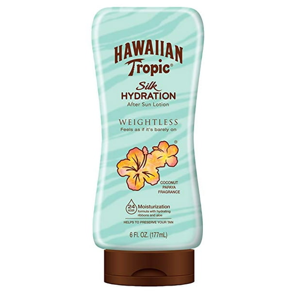 Hawaiian Tropic After Sun Lotion Weightless Silk Hydration 6 Ounces ...