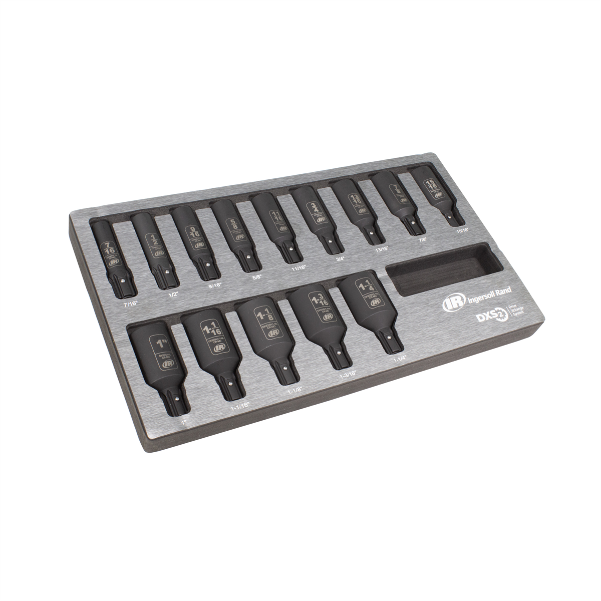 Ingersoll Rand DXS2 Drive Hex Deep SAE Impact Socket Set, 14-Piece