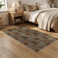 thumbnail image 2 of ODIKA 5'x7' Washable Area Rug Vintage Spotted Block Mosaic Round Farmhouse Patchwork Stripes Refined for Dining Room, Under Table, Home Office, Non-Slip Chair-Friendly, 2 of 7