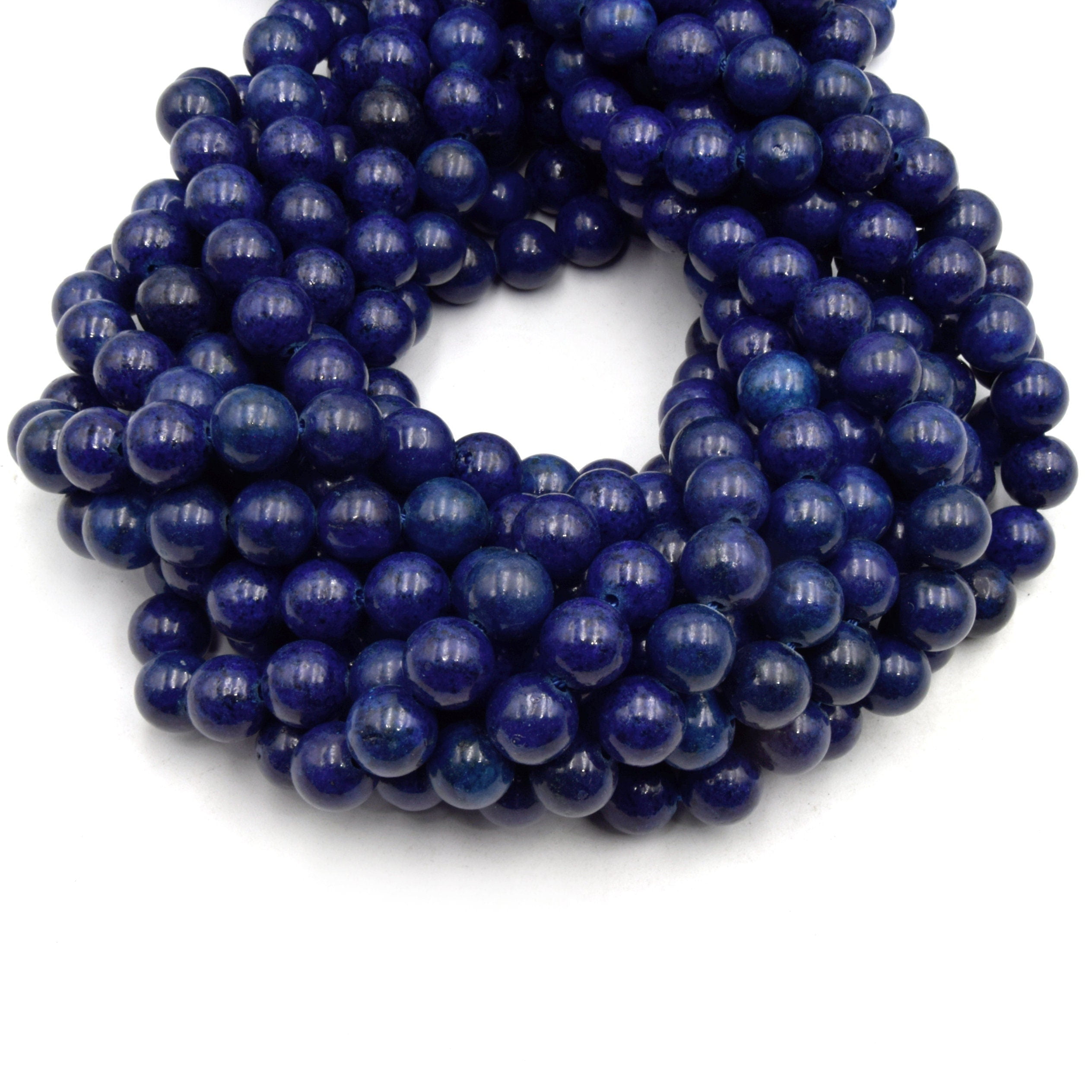 Natural Blue Lapis Lazuli Gemstone Round Beads 15" 6mm 8mm 10mm 12mm 14mm 16mm 