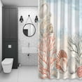 thumbnail image 4 of Vintage Ocean Bathroom Shower Curtain, Coral Shell Starfish Scenery Rustic Waterproof Washable Soft Bath Curtain for Bathtub Decor with 12 Hooks&Grommet, 36x78 Inch, 4 of 9