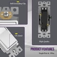 thumbnail image 4 of Interruptor de luz ENERLITES, 3 vías, para decoración, balancín, 15 A, 4 of 7