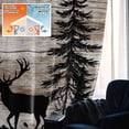 thumbnail image 5 of Deer Silhouettes Blackout Curtains for Bedroom/Living Room, Pinch Pleated Black Out Curtains, Trees Wooden Retro Art Farmhouse Room Darkening Window Drapes with Hooks 2 Panels, 39"x70", 5 of 8