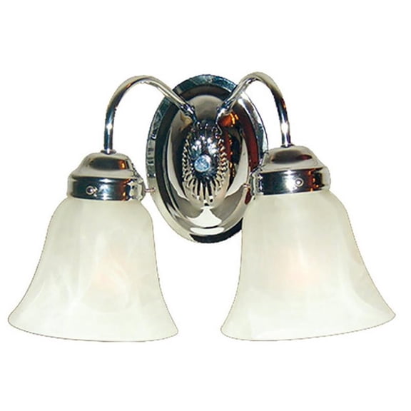 Woodbridge Lighting Ridgemont 2-light Glass Bath Light in Chrome (Set of 4)