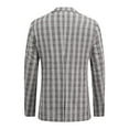thumbnail image 4 of Cloudstyle Men's Lightweight Checkered Blazer - Notch Lapel Single Button Slim Fit Suit Jacket, Center Vent for Spring/Summer/Fall, 4 of 11