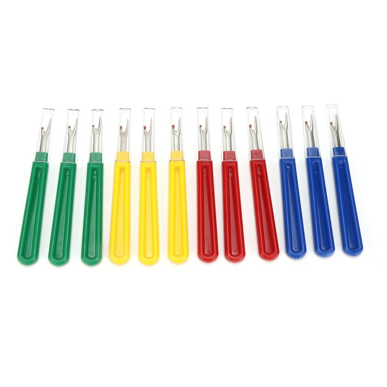 Zaqw 12Pcs Seam Ripper Colorful Durable Ergonomic Stainless Handy Handles  Thread Remover for Sewing Embroidery Quilting,Seam Ripper,Stitch Remover