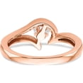 thumbnail image 5 of 14K Rose Gold Peg Set Diamond Semi-Mount By-Pass Engagement Ring (Size 7) Made In India rm2504e-006-raa, 5 of 5
