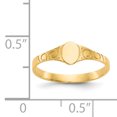 thumbnail image 3 of 14k Yellow Gold Oval Baby Signet Ring, 3 of 9