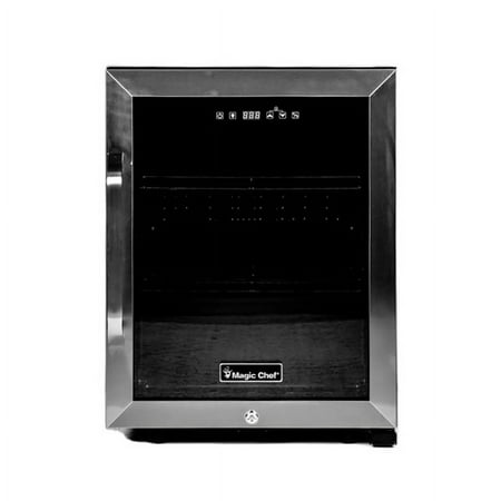 Magic Chef 2.1 Cu Ft Commercial Merchandiser - Black and Stainless 18.9 w x 25.2 h x 16.9 d