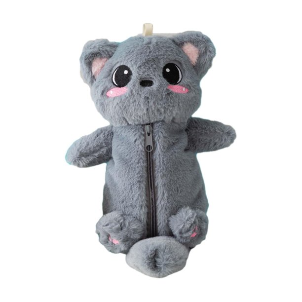 Estuche de peluche con forma de animal, estuche para lápices, multiusos para bolígrafos, organizador de papelería suave, de maquillaje, de peluche coala