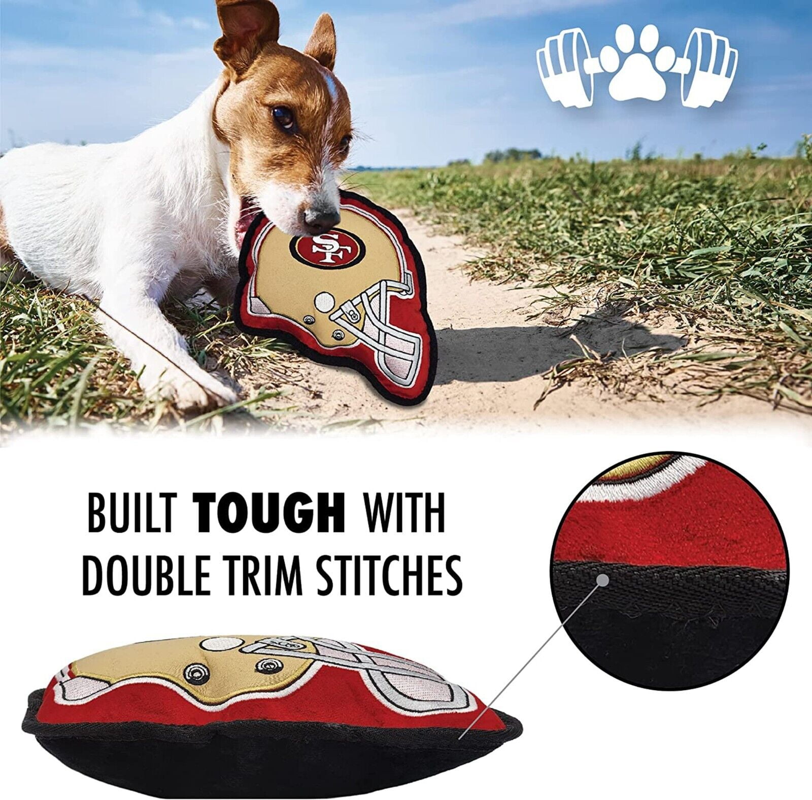 Pets First NFL Dallas Cowboys Tough Helmet Pet Dog Toy Premium