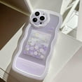 thumbnail image 4 of Compatible with iPhone 12 Case for Women/Girls, Cute Curly Wave Flowers Flora Platinum Transparent Soft Shockproof Case with Bracelet for iPhone 12, Flowers with Bracelet, 4 of 8