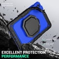 thumbnail image 5 of Case for Samsung Galaxy Tab A9+ Plus 2023 11 inch, 360 Rotating Stand Handle Shoulder Strap Heavy Duty Shockproof Cover, Dark Blue PC, 5 of 7