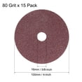thumbnail image 2 of 4-Inch x 5/8-Inch Aluminum Oxide Resin Fiber Discs, Center Hole 80 Grit Sanding Grinding Discs 15 Pcs, 2 of 4