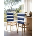 thumbnail image 3 of nqOlkjepod Navy Blue White Striped Chair Covers Set of 8, Decorative Chair Back Cover, Farmhouse Stripes Dining Room Chair Slipcovers Removable Chair Protectors Covers for Party Banquet, 3 of 7