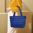 thumbnail image 2 of Clearance! Cute Lunch Box for Women Quilted Lunch Tote Bag Insulated Puffer Lunch Bag for Office Work on Clearance Blue, 2 of 5