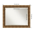 thumbnail image 4 of Amanti Art Beveled Wood Wall Mirror - Manhattan Bronze Frame - Outer Size: 33 x 27 in, 4 of 5