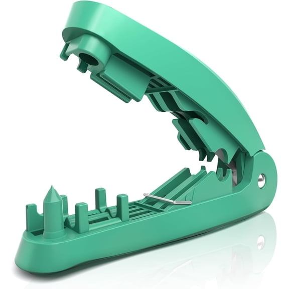 ABCISI 4-in-1 RJ45 Cable Stripper - Wire Stripper Tool Wire Straightener with Cable Stripping, Straightening & Storage Lock | Sharp Blades for STP/UTP Ethernet Cables (Green)