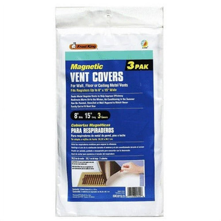 Magnetic Vent Covers, 8 x 15 x 0.12, White, 3/Pack - mastersupplyonline