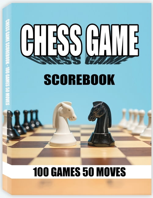 Atomic Blue Chess Hardcover Scorebook USA Made 100 Games 