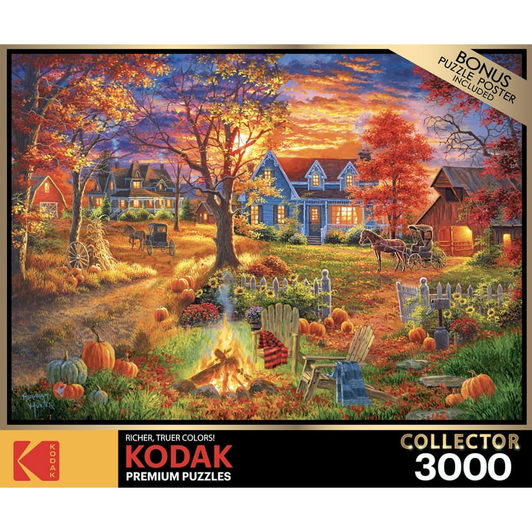Cra Z Art Kodak 3000 Piece Autumn Village Adult Jigsaw Puzzle