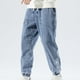 thumbnail image 2 of WILLBEST Jeans Mujer Pantalones Vaqueros de Moda para Hombre, Diseño Bordado, Talla Grande, Cómodos, Con Cordón, Informales, de Mezclilla, Cintura Elástica, Pierna Ancha, Holgados XXXL, 2 of 9