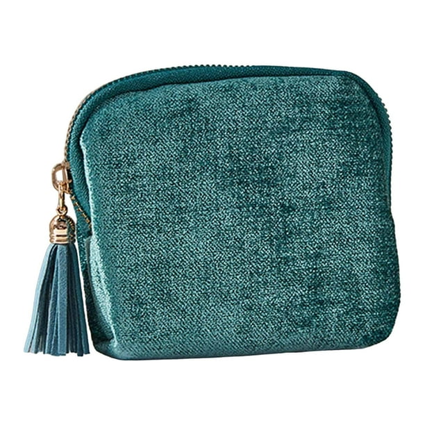Estuche para Pulseras Organizador Portátil de Joyas de Viaje con Cinco Compartimentos Material Suave Cremallera Elegante Adecuado para Mujeres Negocio Azul eléctrico