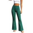 thumbnail image 2 of Mifsaly Flare Leggings for Women Plaid High Waisted Tummy Control Pants Classic Trendy Breathable Packable Workout Gym Yoga Pant, 2 of 7