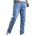 thumbnail image 4 of NaWent Men's Slim Fit Stretch Jeans Ripped Skinny Jeans for Men, Fashion Straight Leg Comfort Flex Waist Cargo Denim Pants Light Blue 10(XL), 4 of 8
