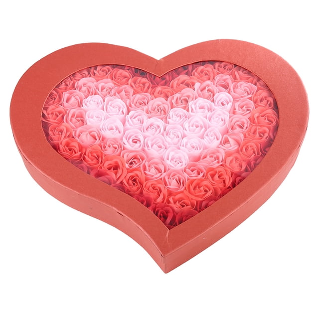 Whataatahia 99 Rosa Flor Jabón Flor Simulación Ramo Día de San Valentín Regalo romántico con caja (Rojo)