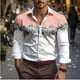 thumbnail image 4 of Camisa con estampado 3D de flores para hombre, camisa de manga larga con solapa para primavera y otoño, nueva camisa informal de moda, ropa de calle 5XL para hombre 2024, 4 of 5