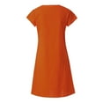 thumbnail image 5 of Summer Dresses 2023 Plus Cotton Plus Size Style T Shirt Dress Orange XXXXXL, 5 of 7