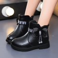 thumbnail image 7 of BOBOGOJP Back To School Boots for Boys Girls Side Zipper Soft Bottom Non-Slip Toddler Shoes (Black,6.5), 7 of 7