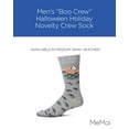 thumbnail image 2 of MeMoi Men's "Boo Crew" Halloween Holiday Novelty Crew Sock - Mens - Male, 10-13, Med Gray Heather, 2 of 7