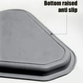 thumbnail image 6 of Rirozkan Triangle Serving Tray, Thick Plastic Food Tray, Frosted Restaurant Tray for Appetizers, Snacks, and Home Kitchen Use, Gray, 6 of 6