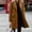 Coffee, variant on Turilly Women Business Attire Solid Color Long Sleeve Single Breasted Slimming Cardigan Suit Coat Top