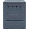 thumbnail image 3 of Compost Bin, Garden Composter with Better Aeration System, Made from Recycled Plastic, Easy Assembling, Sturdy, Outdoor Compost Tumbler Gray 23.6"x23.6"x32.7", 3 of 7